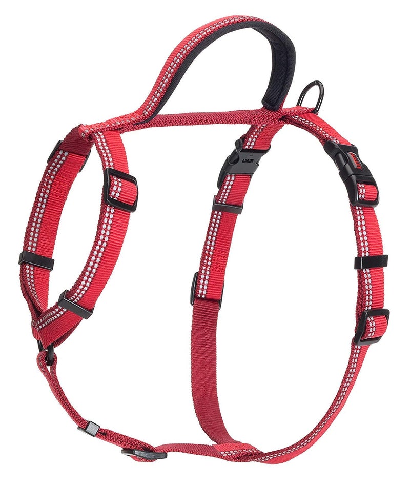 HALTI Walking Harness - Lightweight Dog Harness with Handle, Reflective & Adjustable, Ideal for Puppy Walks, Suitable for Large Dogs and Puppies (Size L, Red) - Image 1